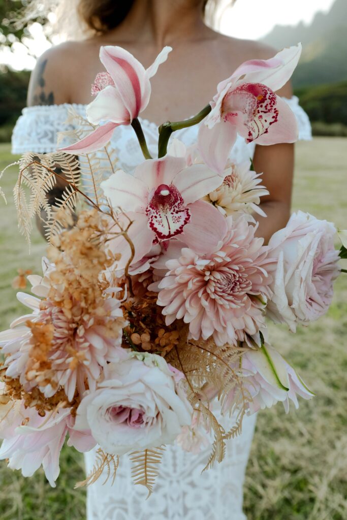 bride holding bouquet best elopement locations in california